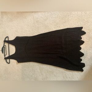 Lined brown crochet midi dress from Kaliko